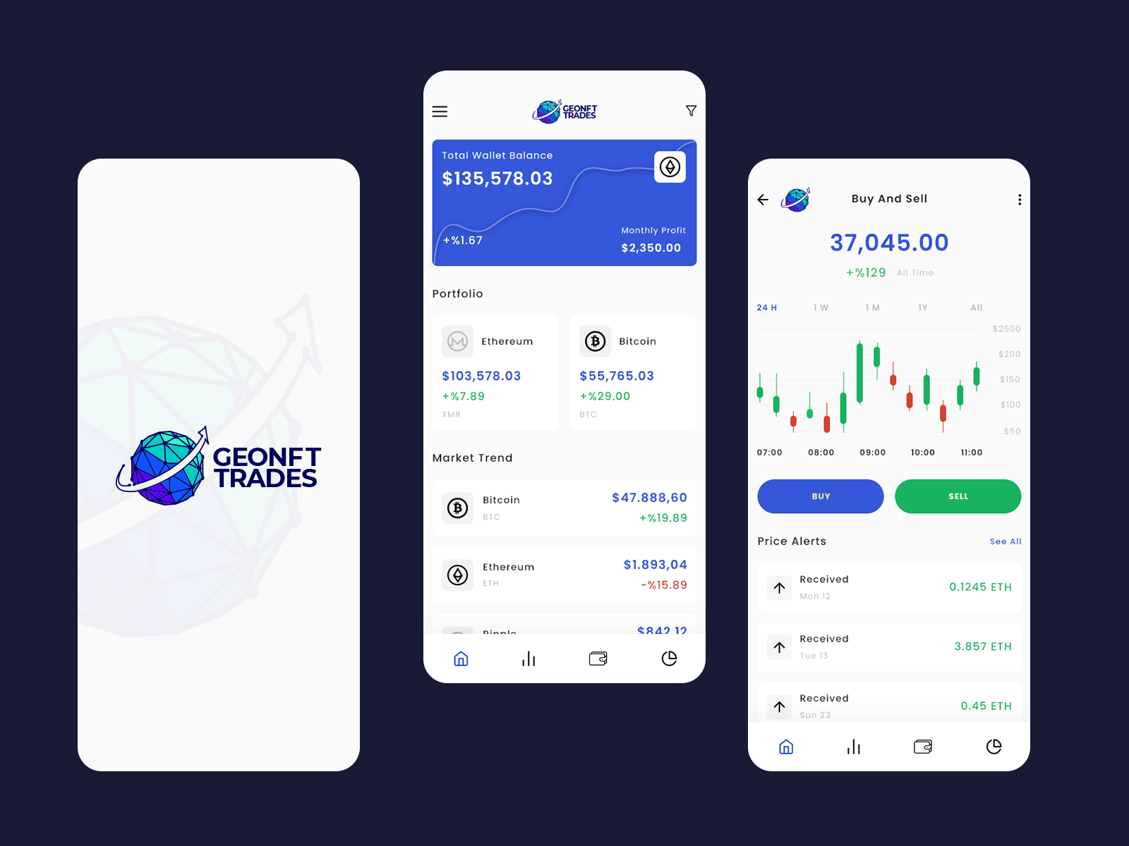  GEONFT TRADES App Design